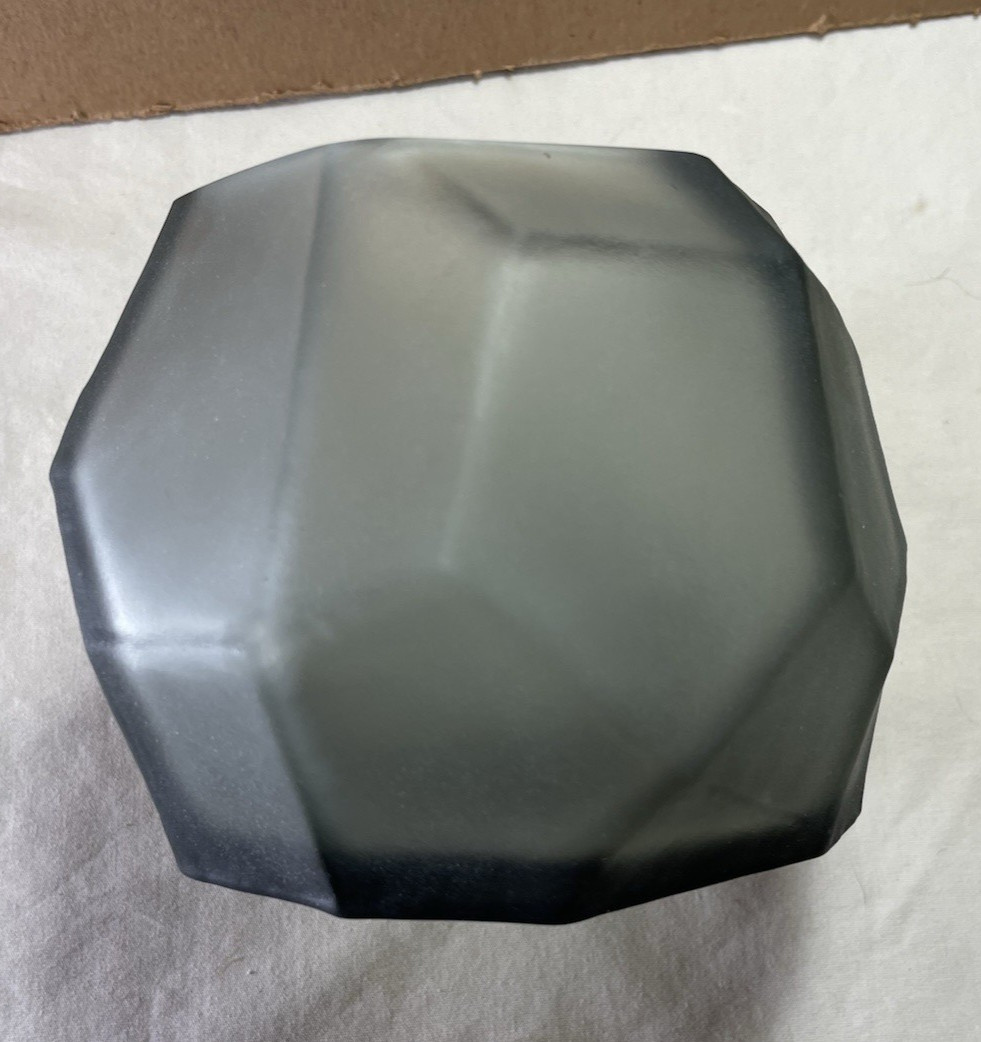 KOPP ART GLASS RUBA ROMBIC STYLE VASE ART DECO FROSTED CUBIST MODERNIST 4″