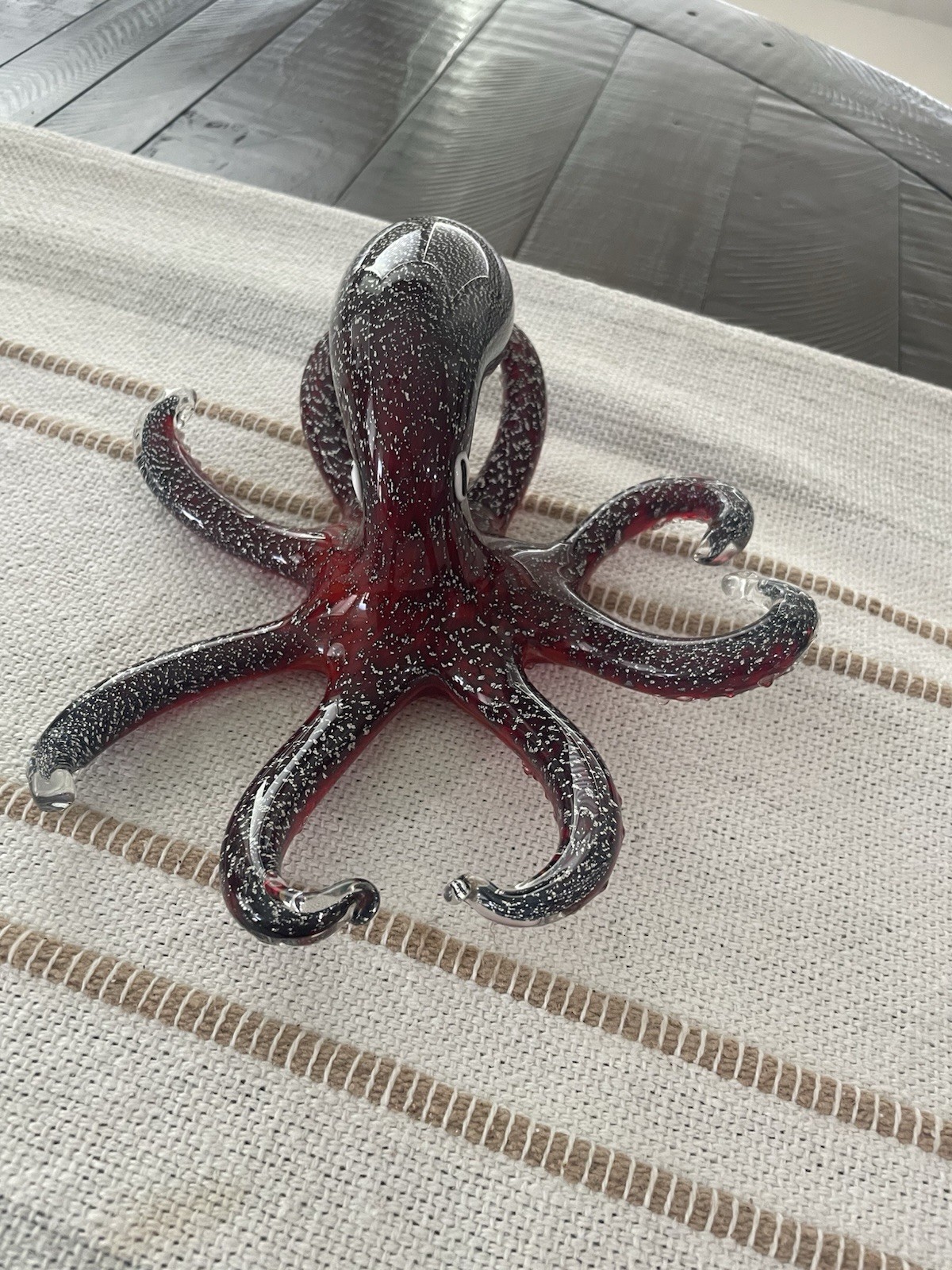 Dynasty Gallery Red Octopus Paperweight Coastal Nautical 8″