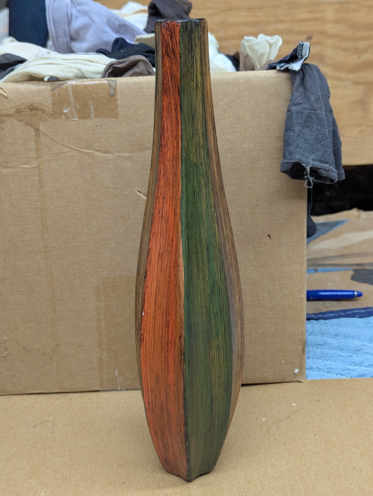 Tall Slender Ceramic Vase 12″ TALL