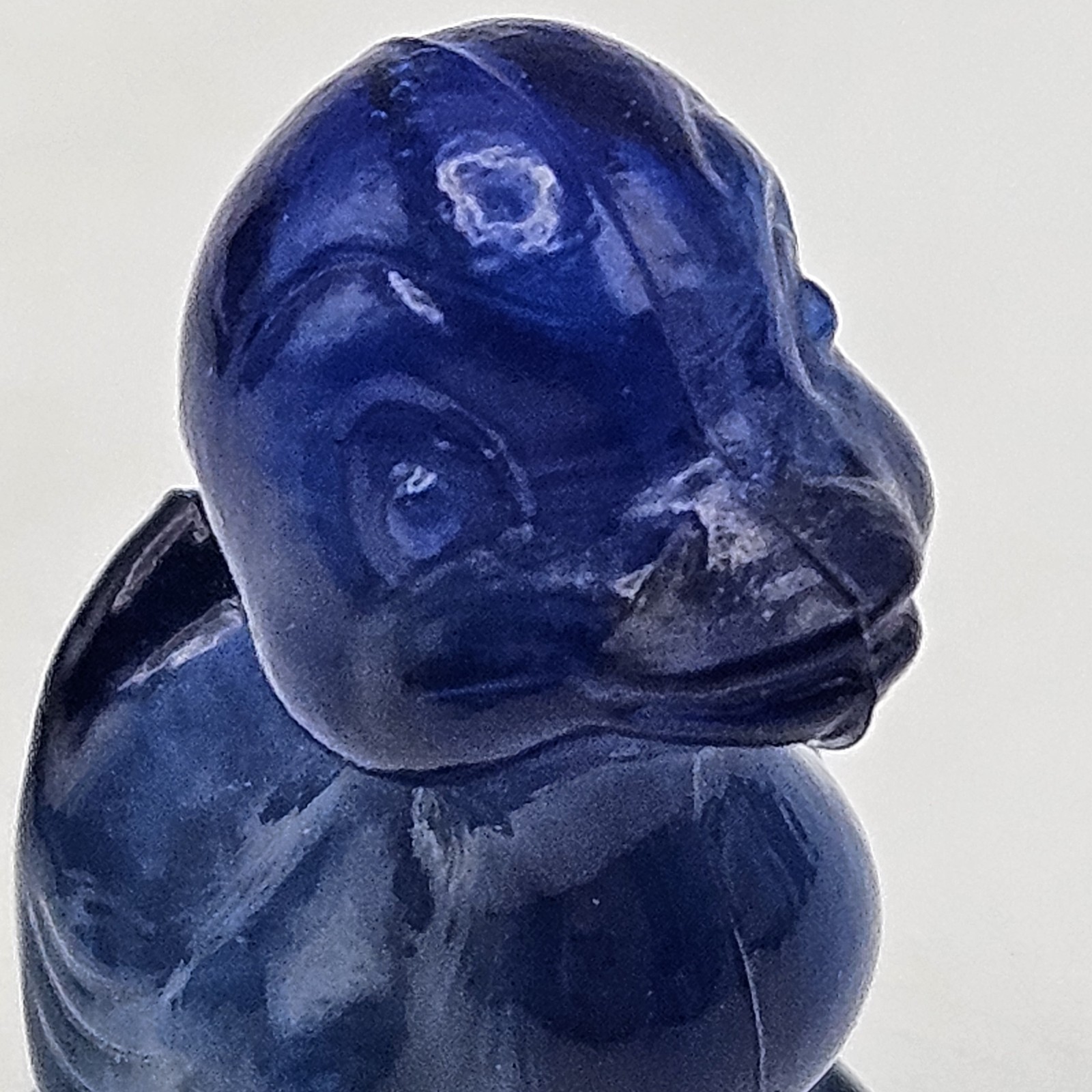 Boyds Glass ~ Debbie Duck Duckling ~ Cobalt Blue Slag