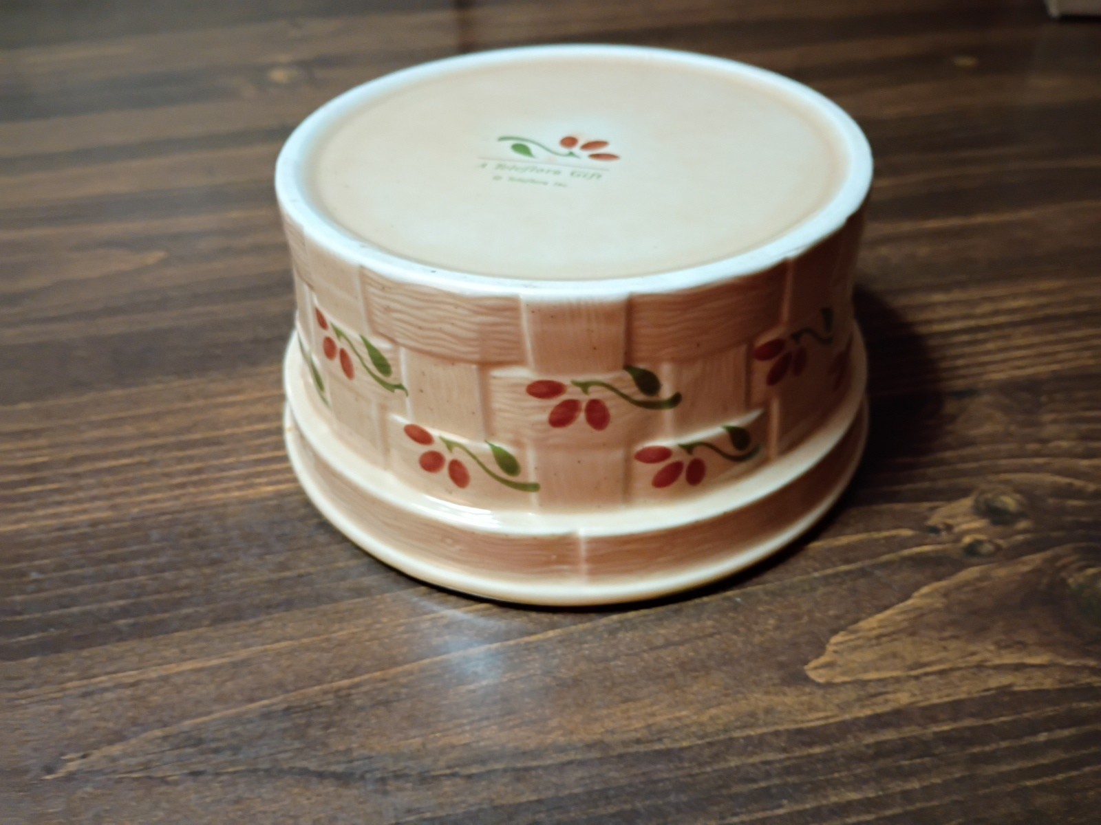 Vintage Telaflora Country Basket Bowl For Flower Arrangements