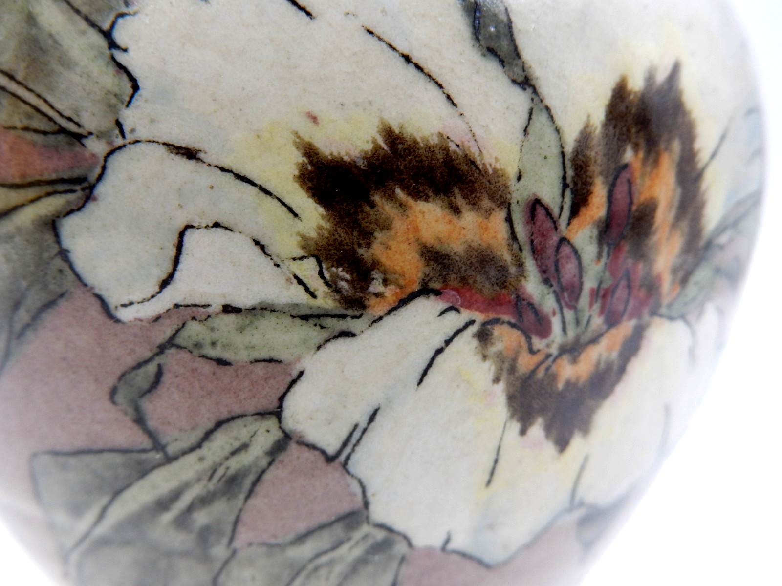 VINTAGE SANTA BARBARA CERAMIC DESIGN HAND PAINTED ART POTTERY VASE – SIGNED 1982