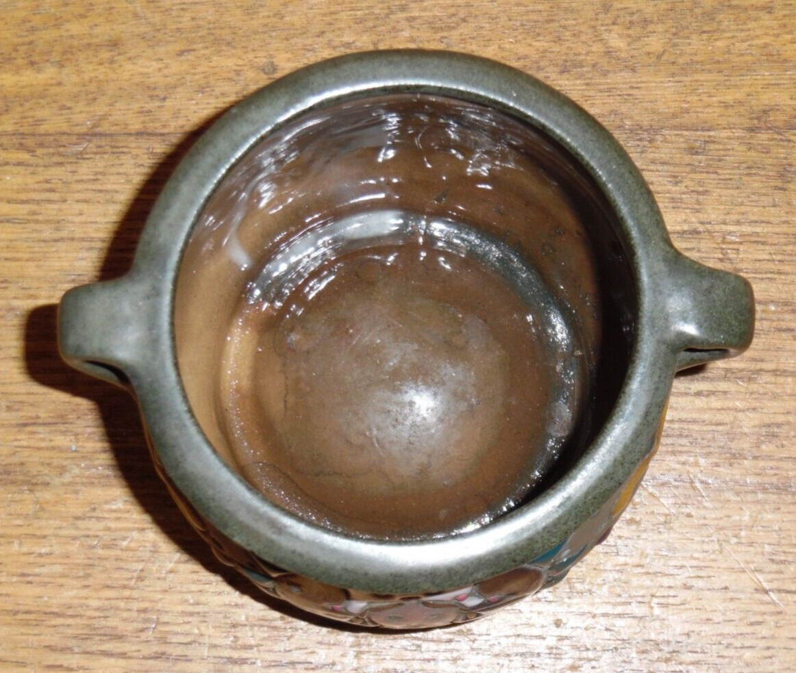 Austria Enameled Art Pottery Small Planter / Pot / Cachepot 11915 – 3 3/8″