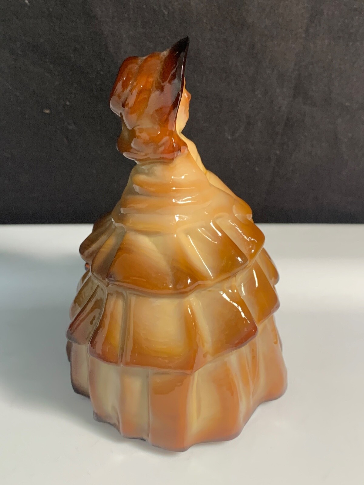 BOYD Glass “Louise” Colonial Lady Figurine – Chocolate Brown