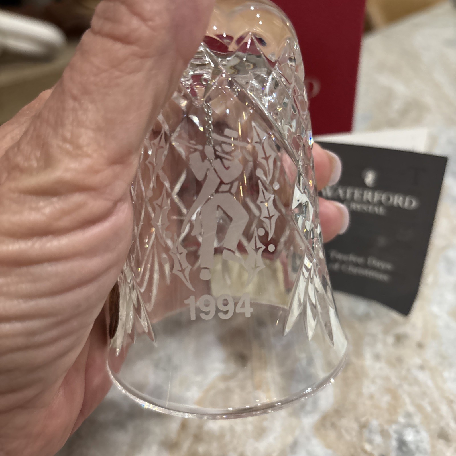 Waterford Twelve Days of Christmas Bell 11 Pipers Piping Vintage Crystal ‘94 NIB