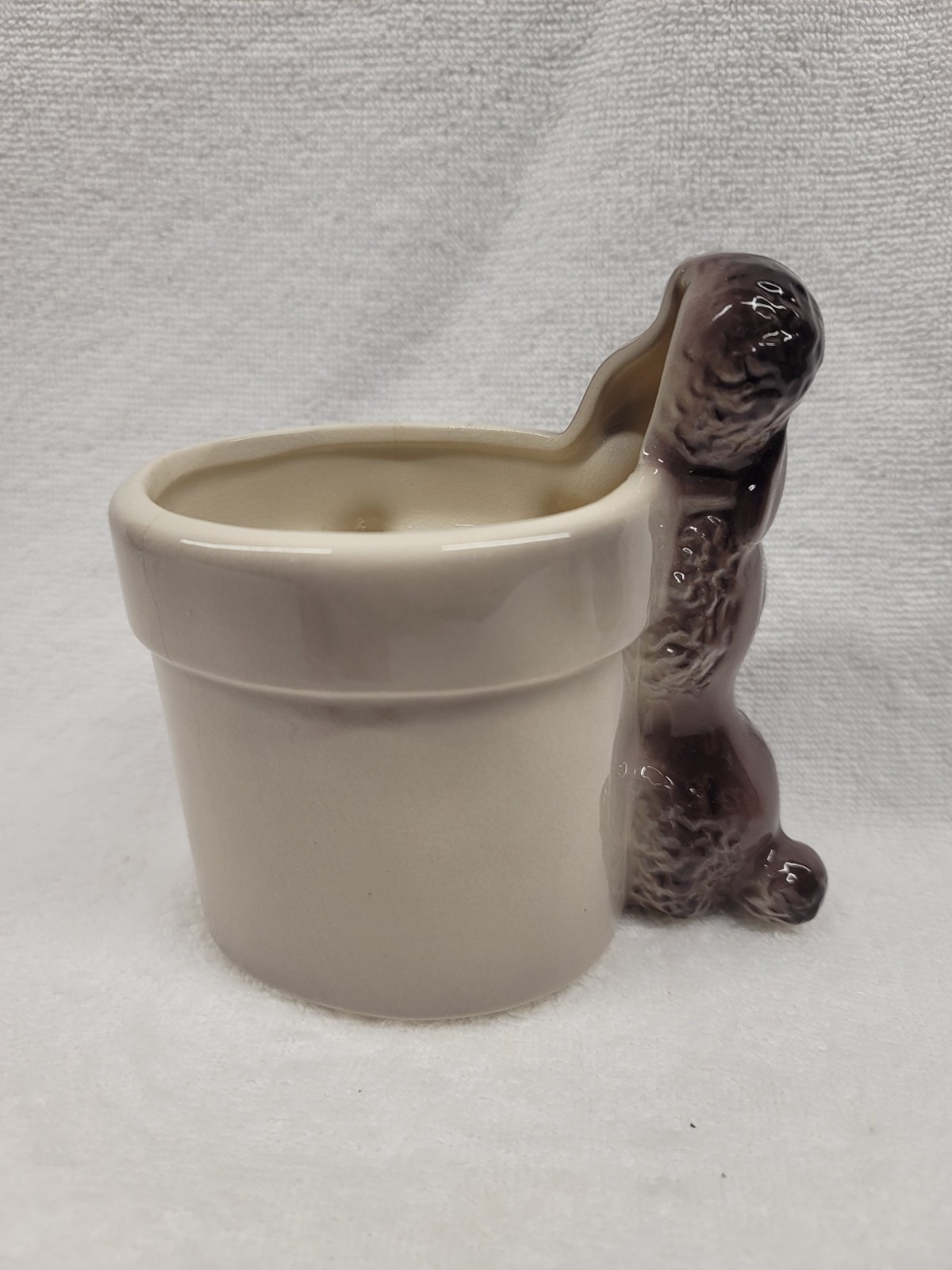 5 1/4″ POSING POODLE WITH BOW PLANTER BY ROYAL COPLEY, ROYAL WINDSOR