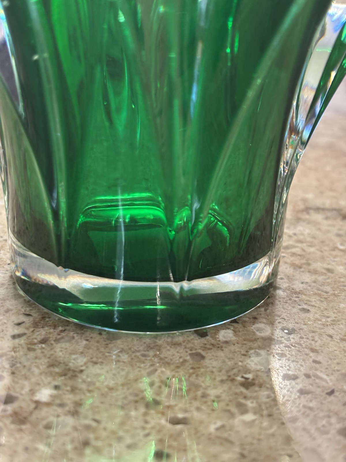 Mikasa Czech Republic Votive Green Glsss Candle Holder Christmas Holiday