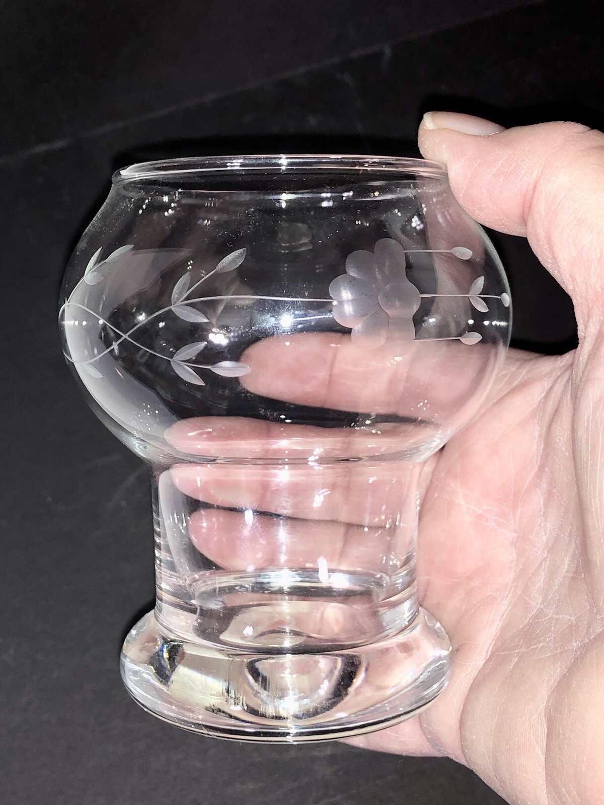 Vtg Princess House Heritage Pattern Votive Candle Holder Crystal Clear Glass 4”