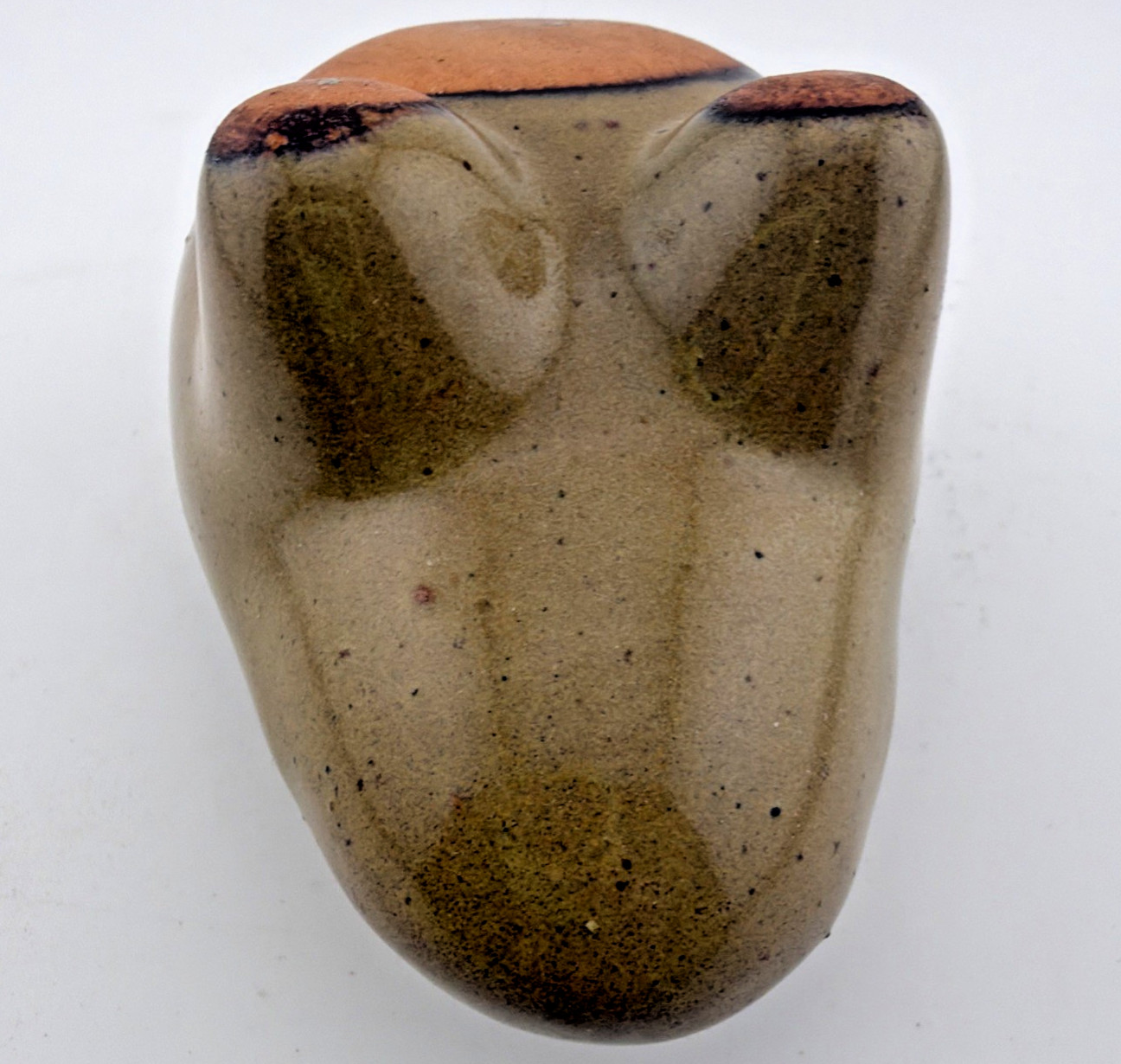 MCM Studio Pottery Toad Frog Planter Brown Speckled Animal Vintage