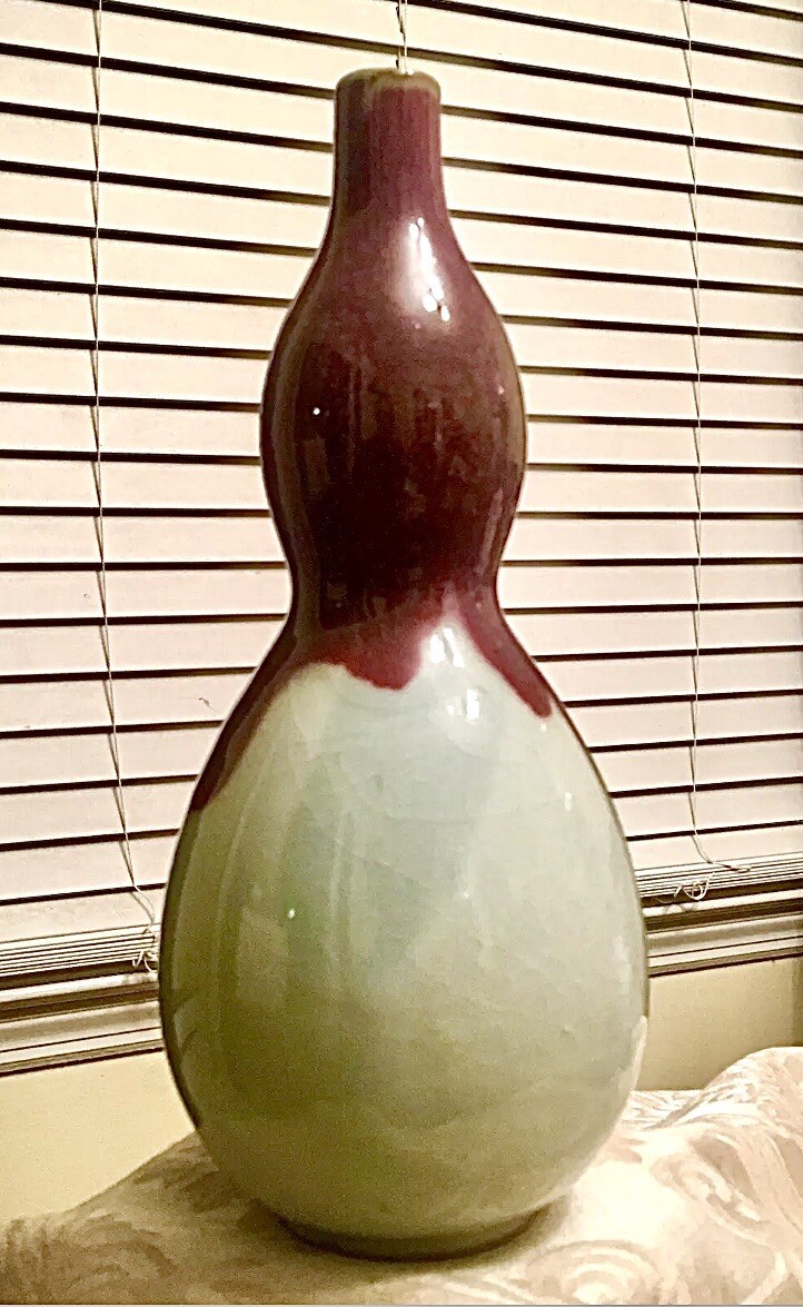 Beautiful Glazed Burgundy Color Pottery Art Vase by Diane Love for Mikasa Japan