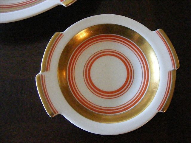 VTG Art Deco 3 Piece Table Set Abt. Paul Muller Selb Hutschenreuther