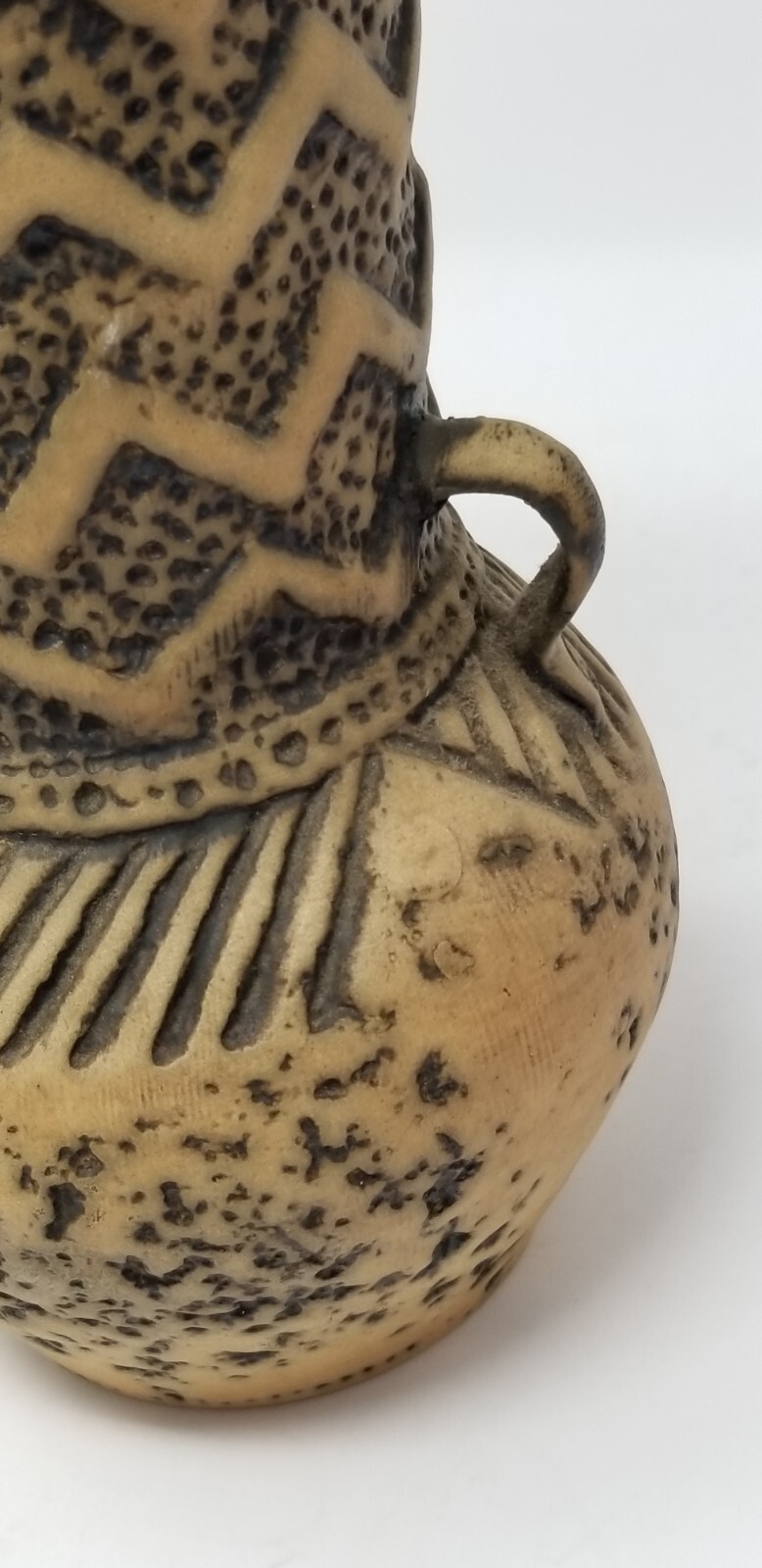 VTG MCM Jasba West Germany Antik Series Art Pottery Vase Zig Zag 151/21