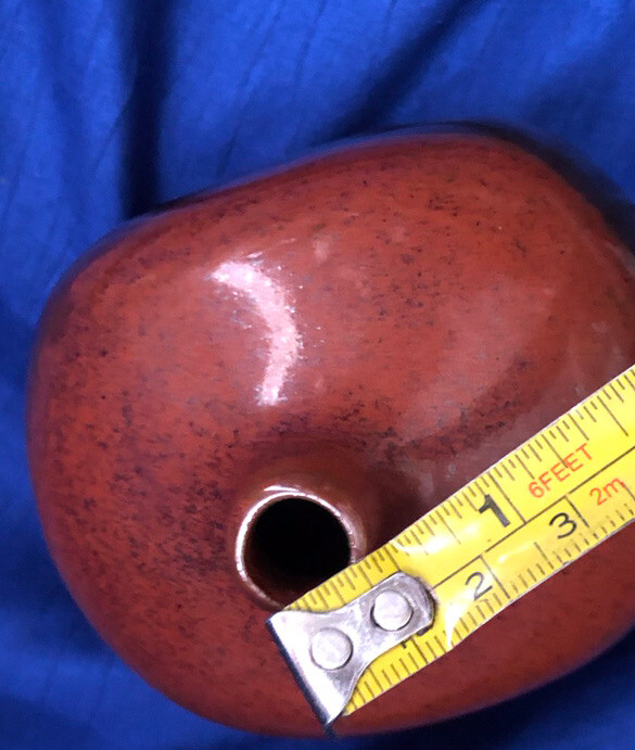 Takahashi San Francisco DRIP GLAZE VASE Small Neck Mouth Weed Pot Art Pottery