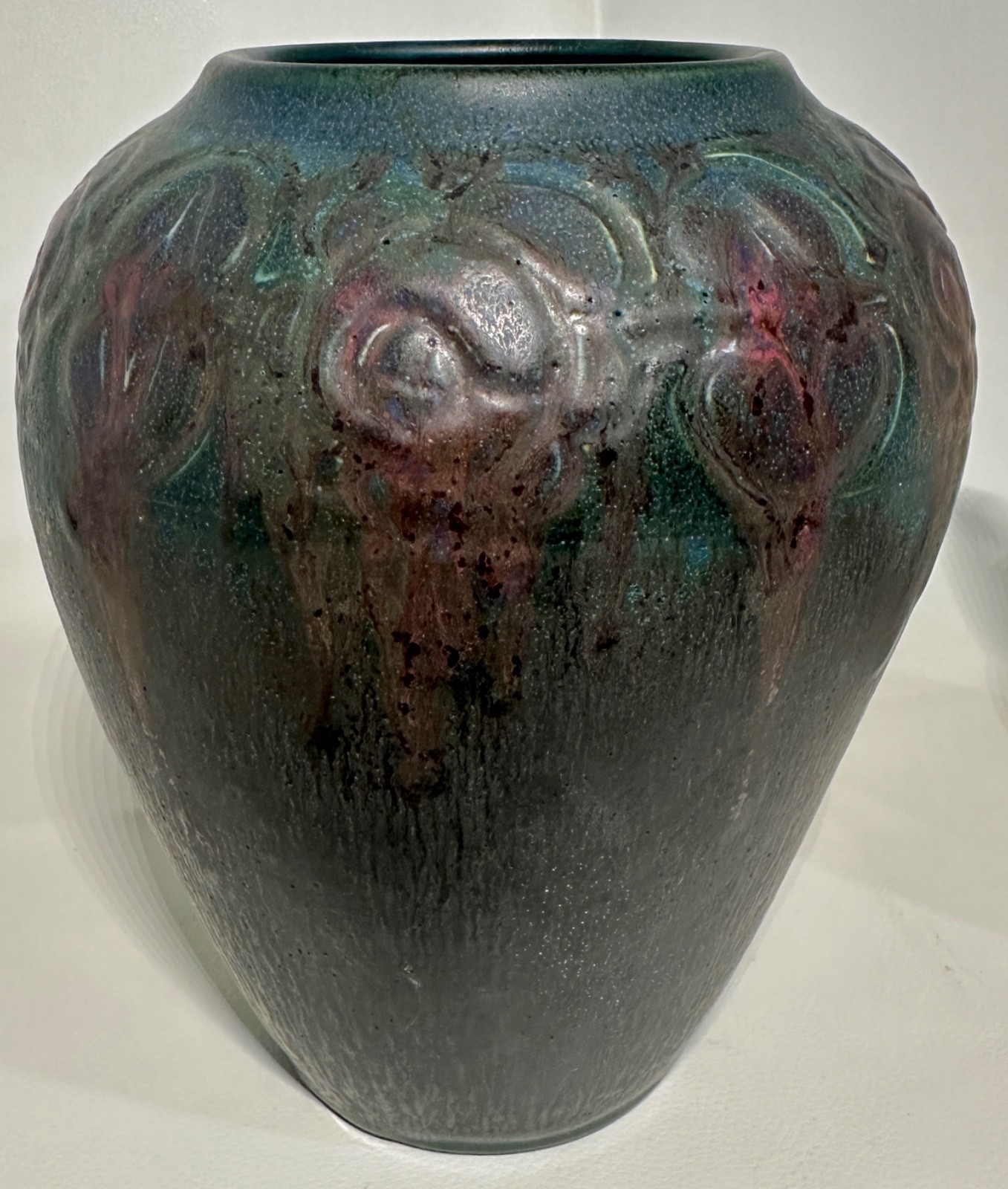 1914 Rookwood Pottery Vase William Hentschel Hand Carved Arts & Crafts Period
