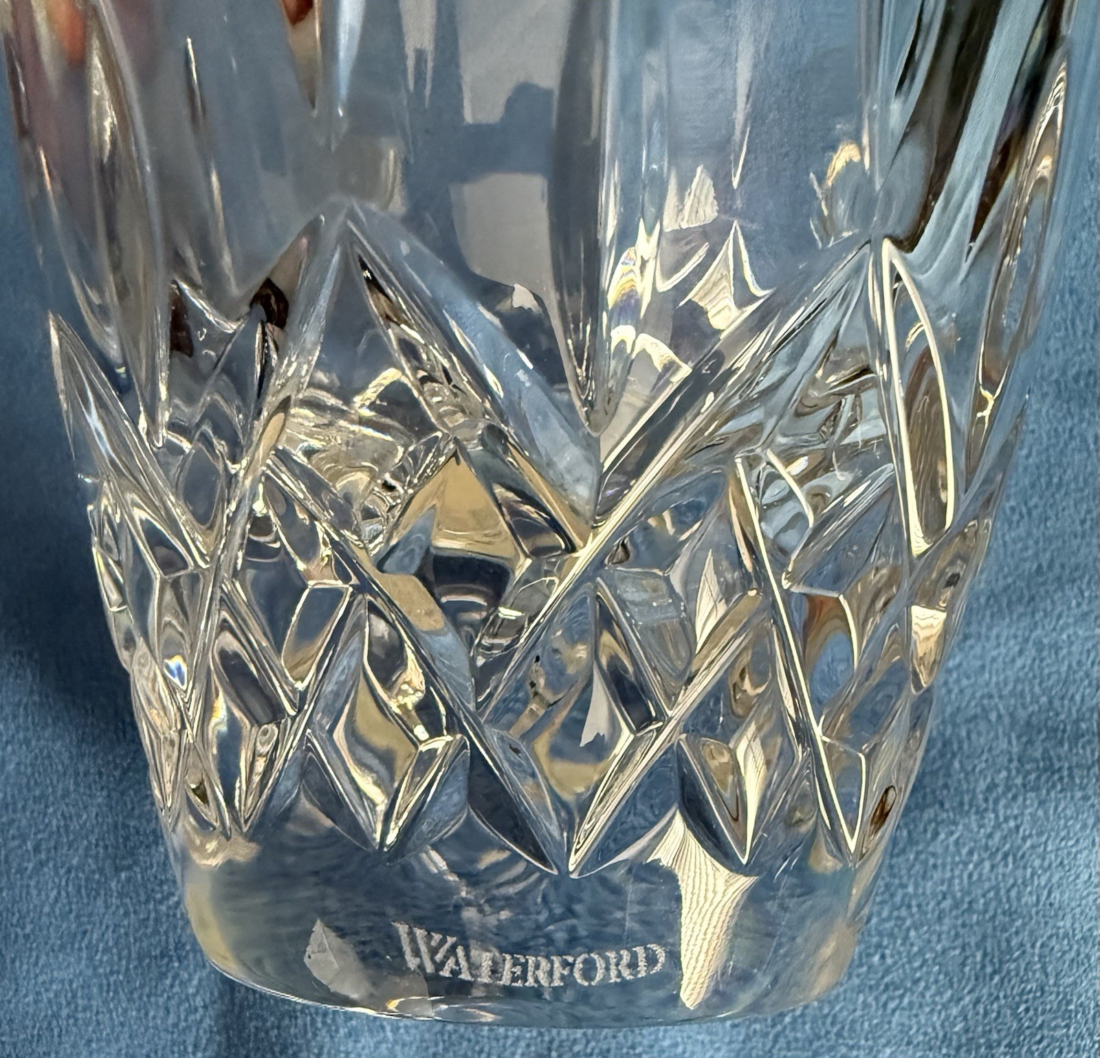 Vintage Waterford Crystal LISMORE ESSENCE 7.5” Angular Vase.