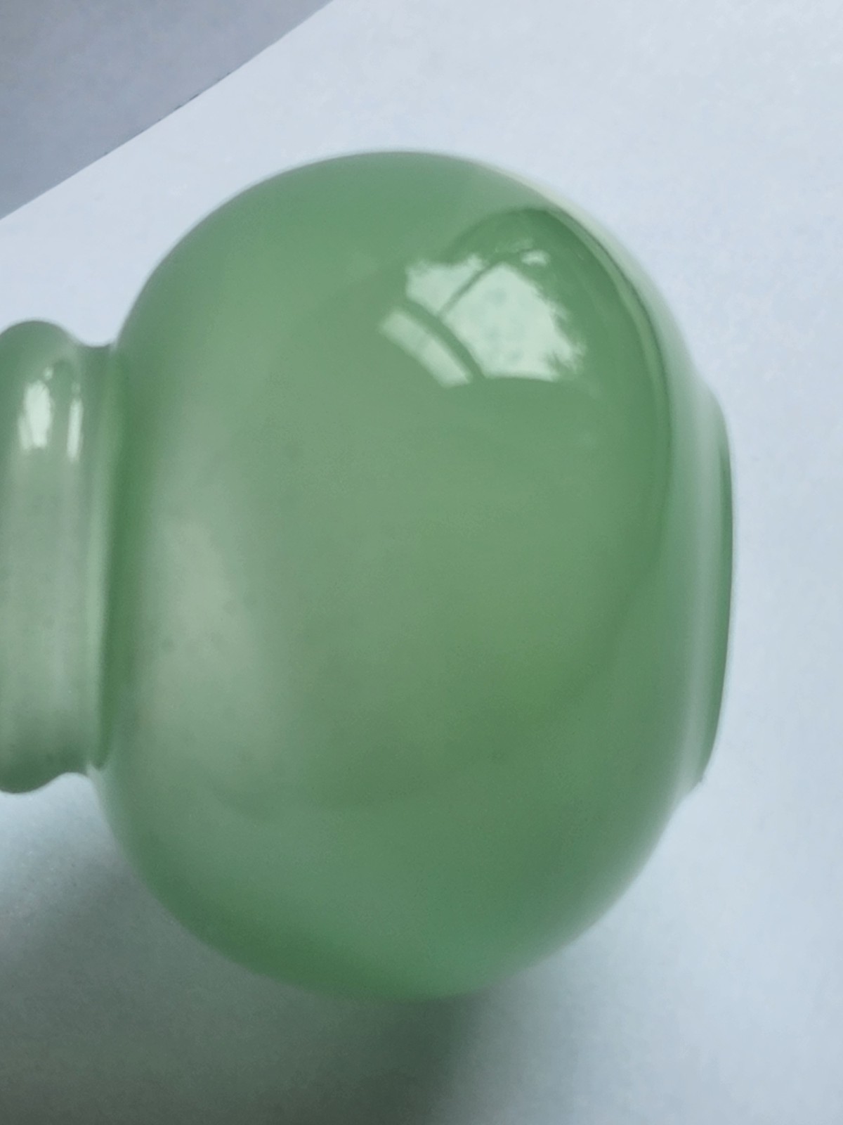 Small Miniature Jade Jadite Green Opaline Glass Vase Made in Italy for Gumps