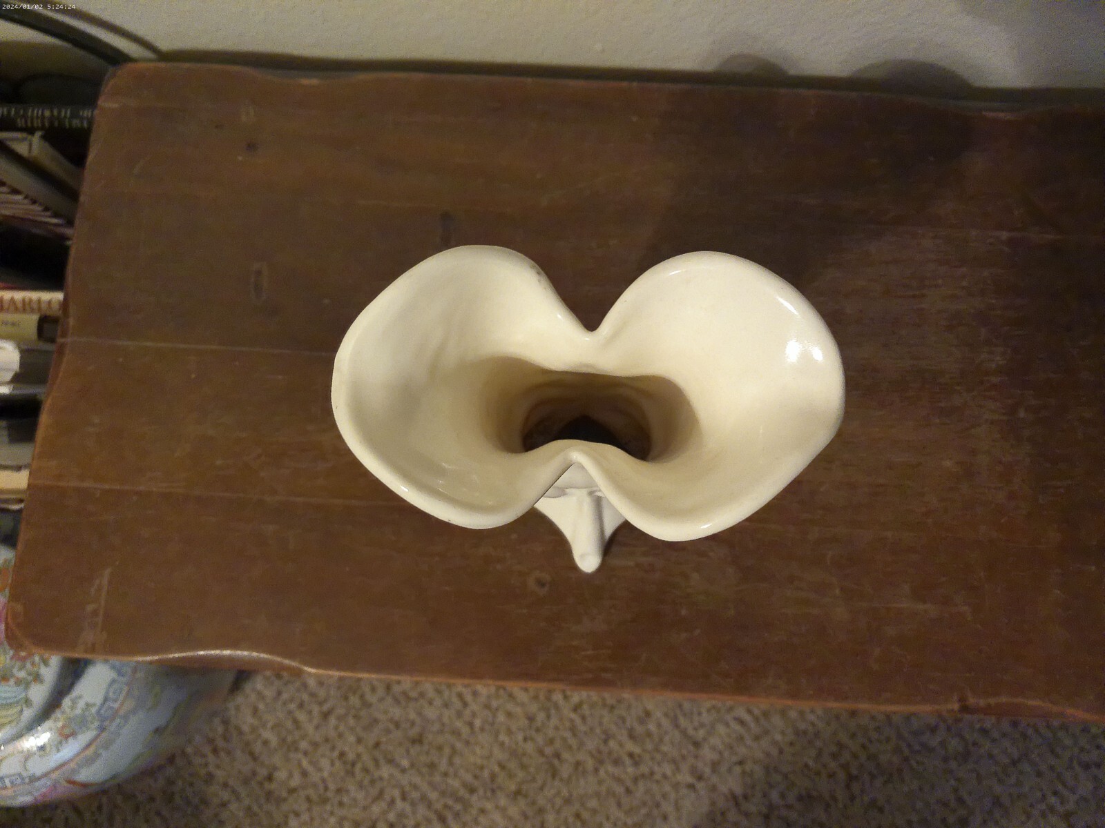 Vintage Camark USA #597 White Calla Lily Vase