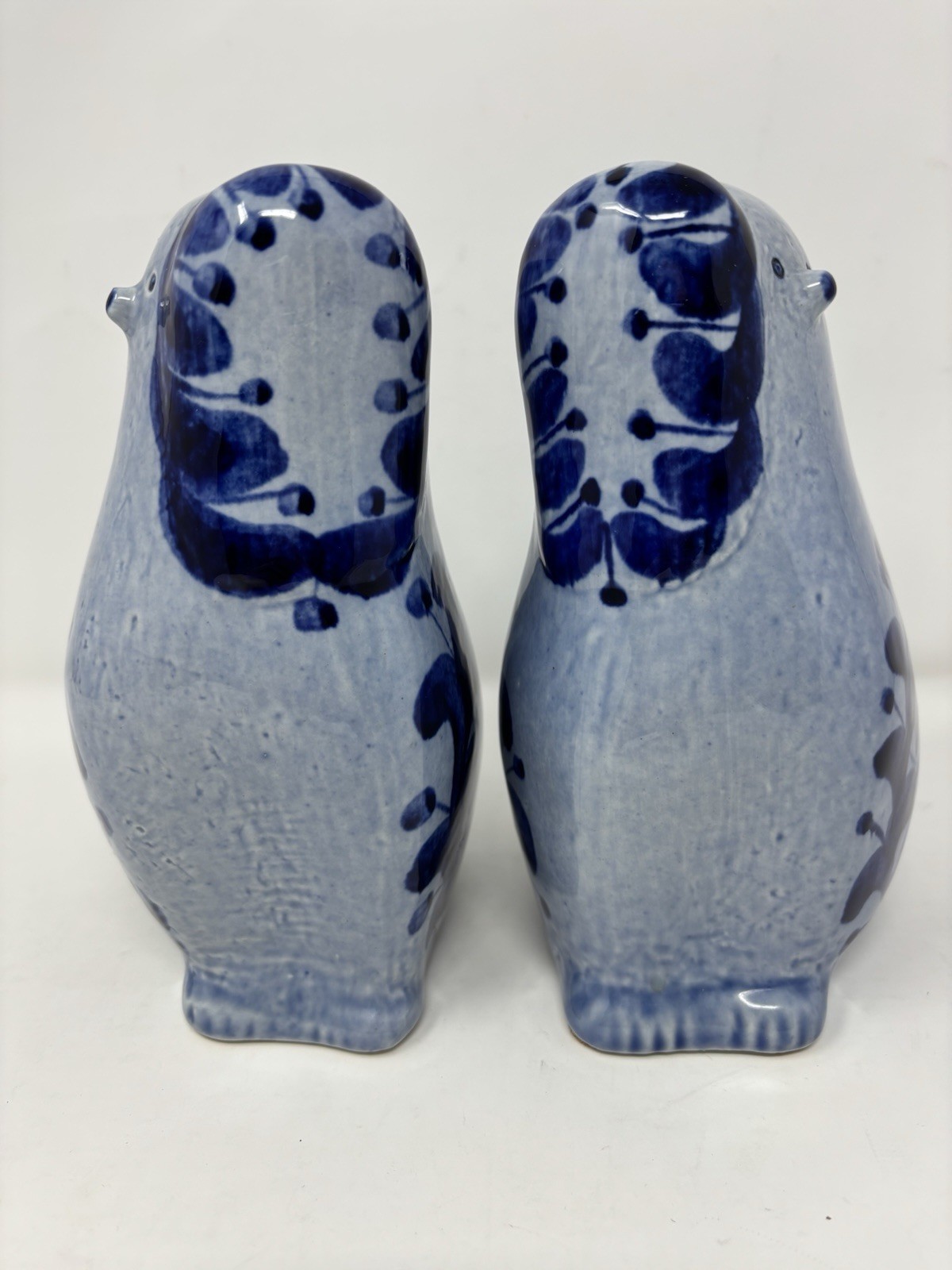 Lisa Larson Rare 60’s Blue Poodle Dog Bookends Left And Right Ceramic Pudlar