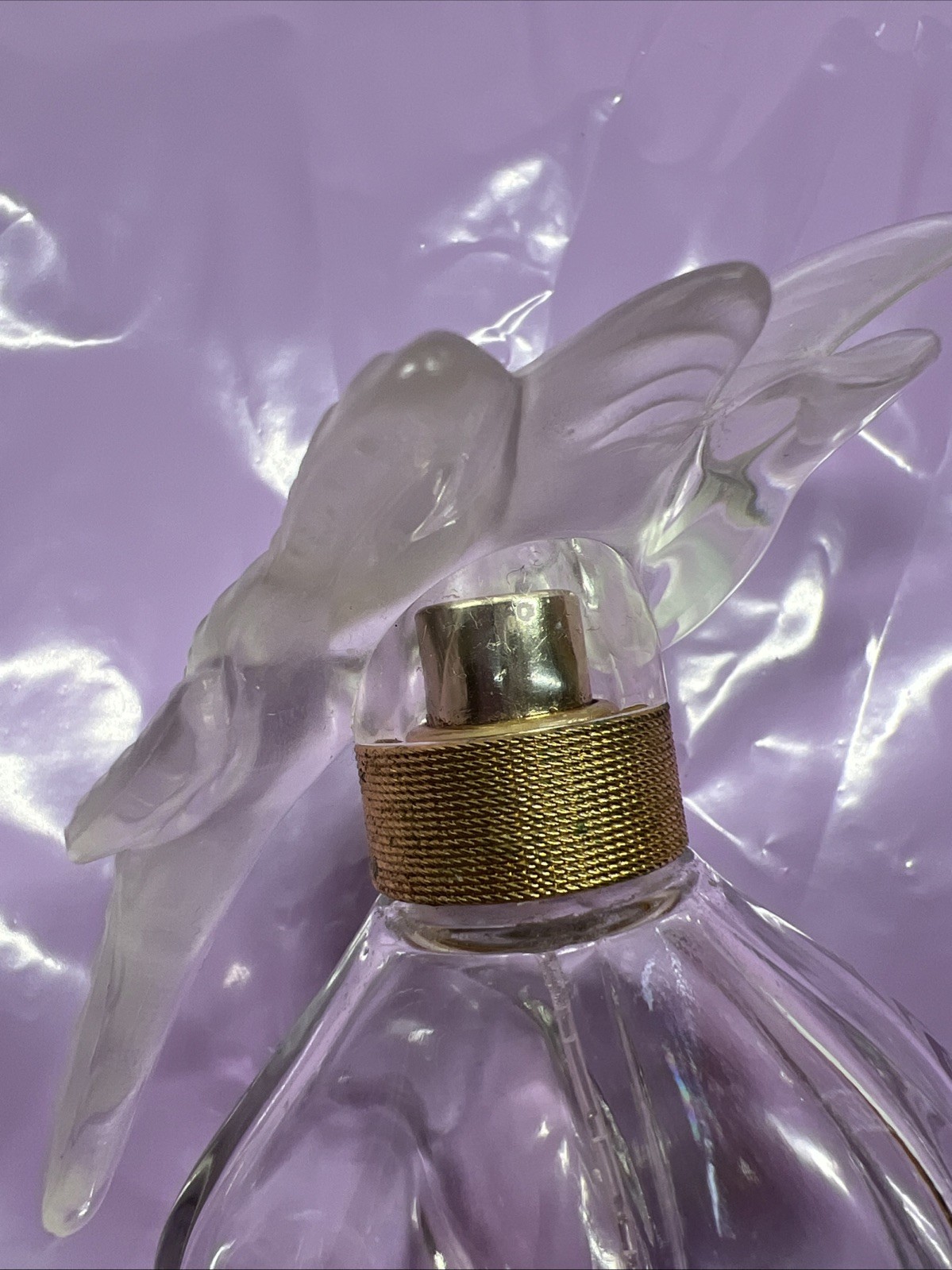 Lalique L’air Du Temps Empty 5” Perfume Bottle Love Birds Nina Ricci