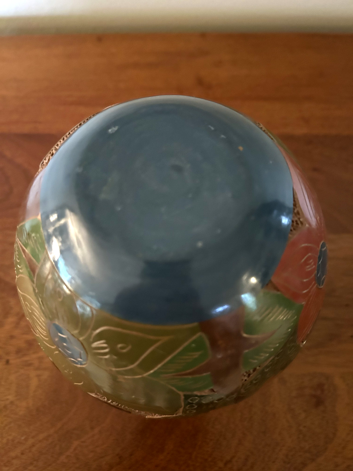 Handmade Nicaraguan Redware Pottery Vase with Animal and Nature Imagery 8.5″x9″
