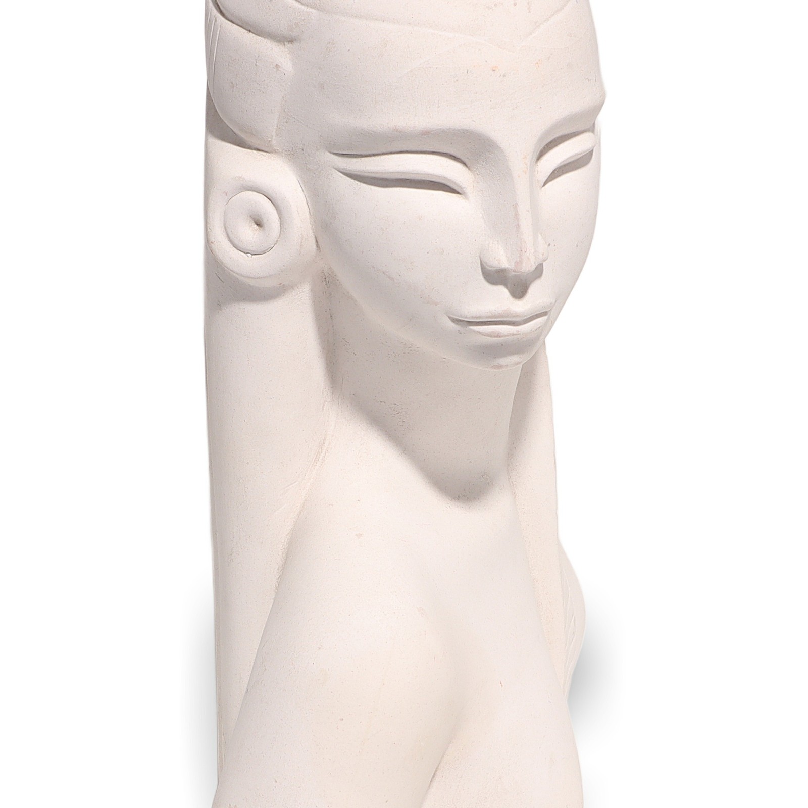 Egyptian Woman Bisque Porcelain Statue – Vintage Figurine