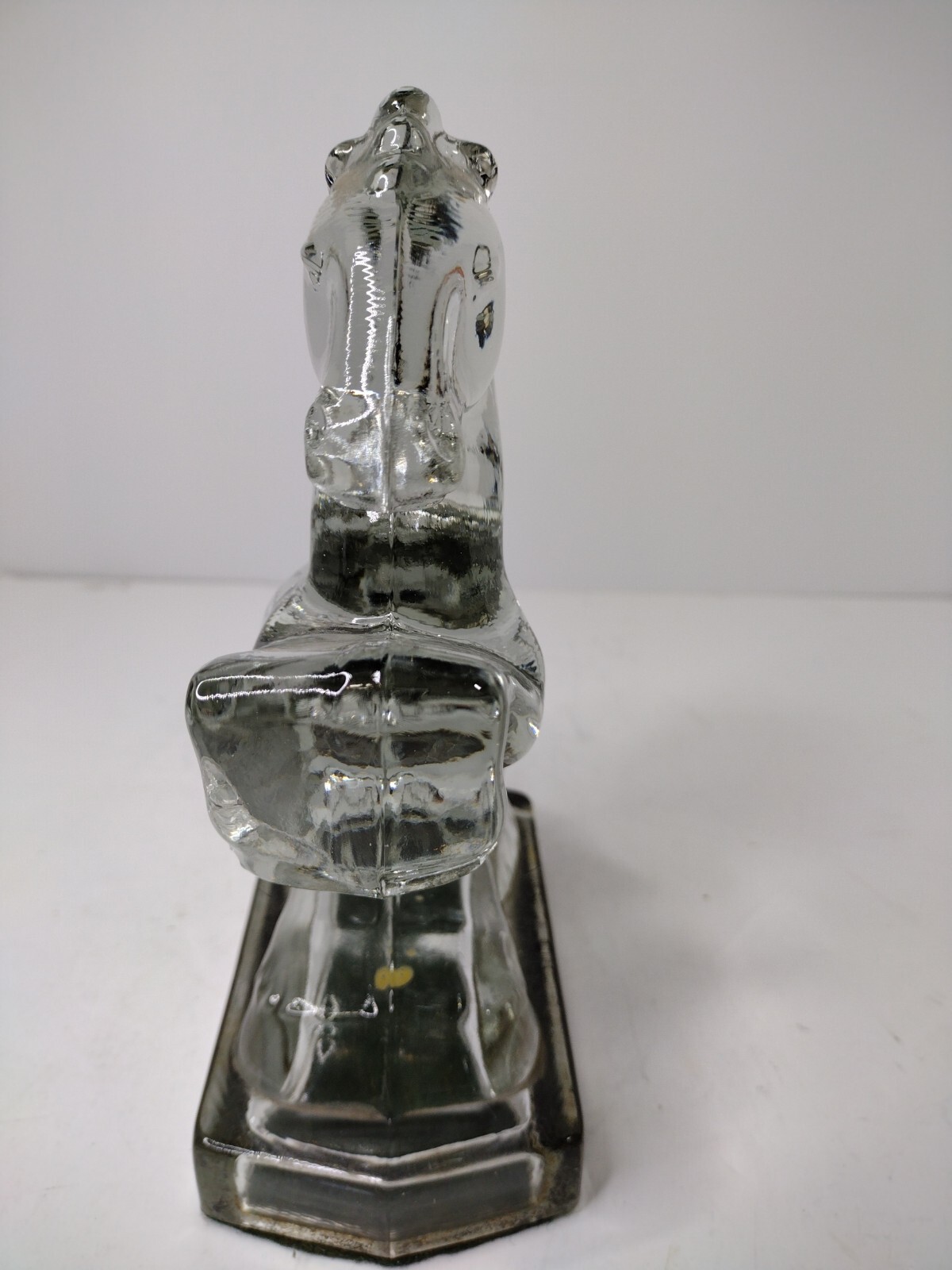 Very Old Hand Made Glass Horse ,Unbranded, felt bottom. heavy good cond.