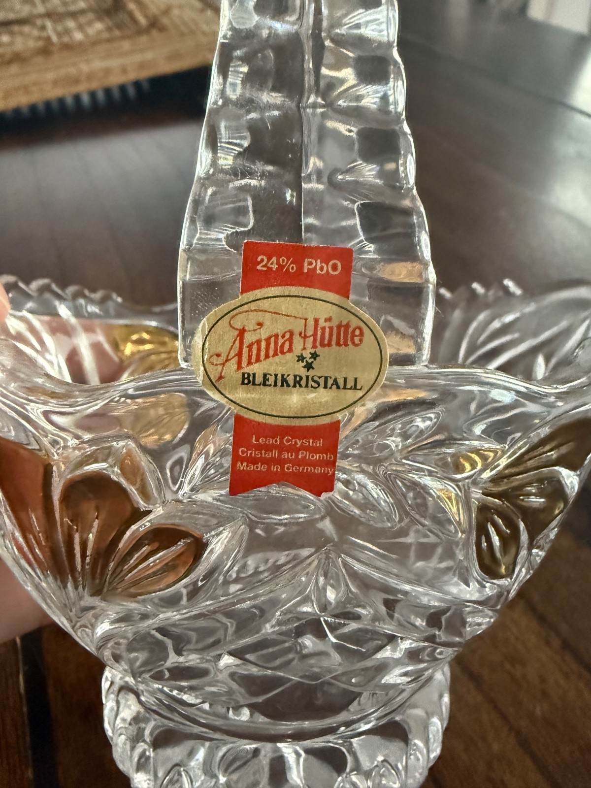 Anna hutte bleikristall lead crystal small basket