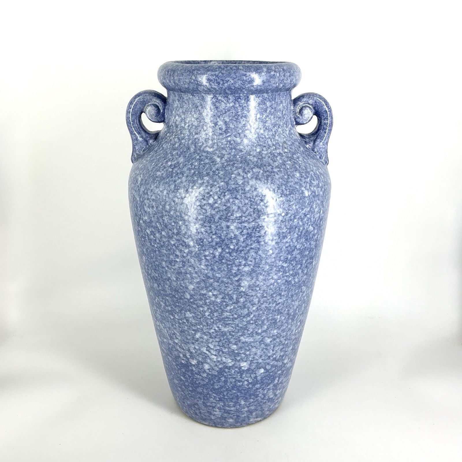 Robinson Ransbottom Pottery Floor Vase Blue 18” Curved Handled Jar #151 150