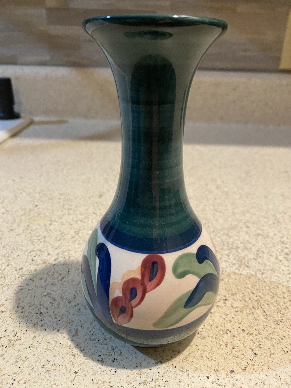 Vintage Gail Pittman Ceramic Bud Vase in the “Grapevine” Pattern Signed 1988