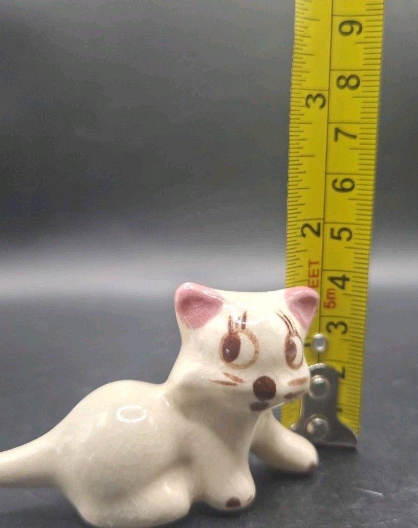 Vtg Pr Rio Hondo California Pottery Figurines 2.75″Kitten 1.5″Duck MCM Retro SEE