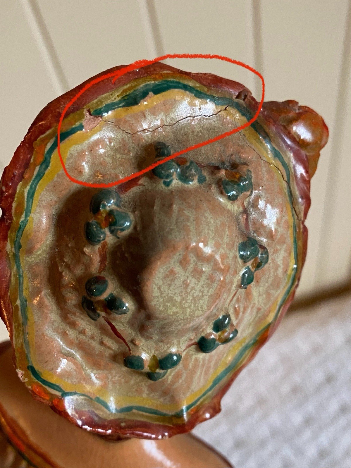 VTG JOY THOMPSON Autumn Harvest Lady Fruit California Pottery Signed 1940s RARE!