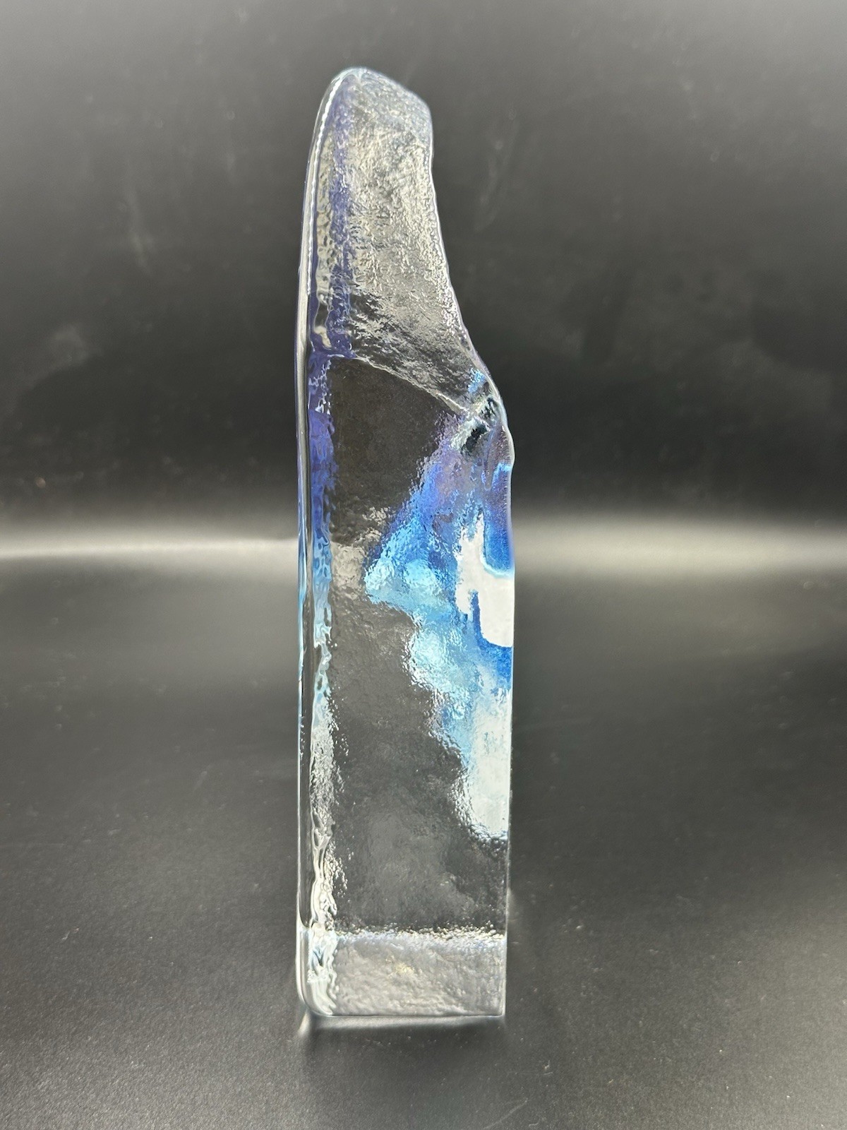 Mats Jonasson Målerås Sweden “Puzzle” Masq Crystal Face Glass Sculpture Signed