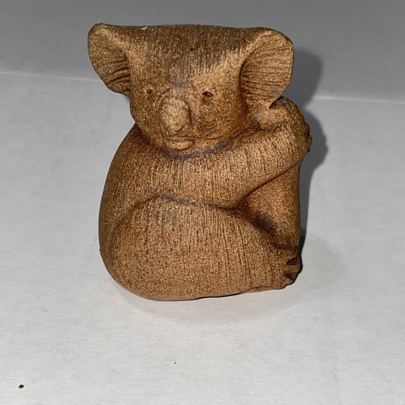 Vintage Terracotta Pottery Figurine Australia Red Orange Koala Bear