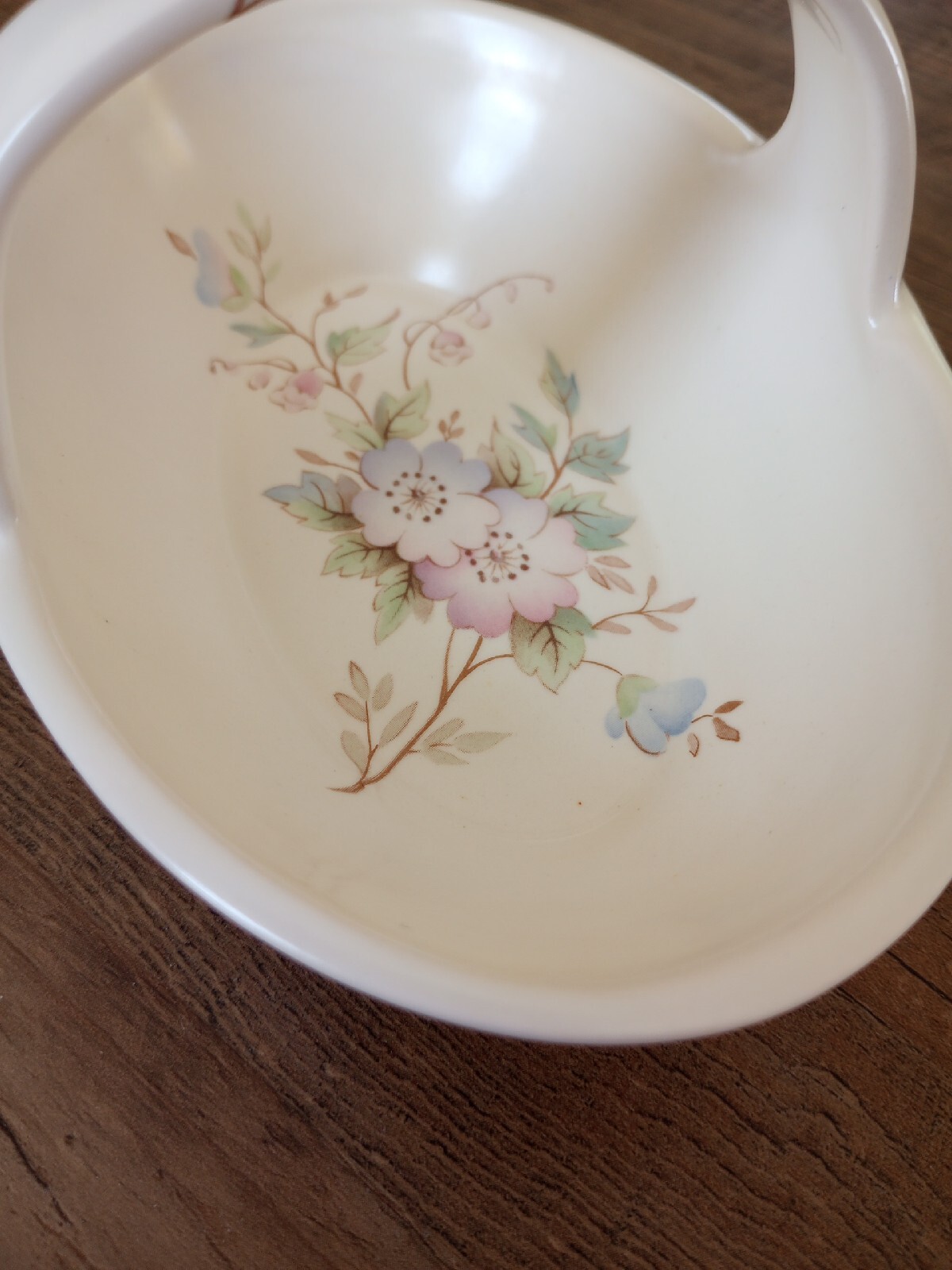 VTG Aldridge Pottery Co Floral Ceramic Basket/Soap Dish Made In England