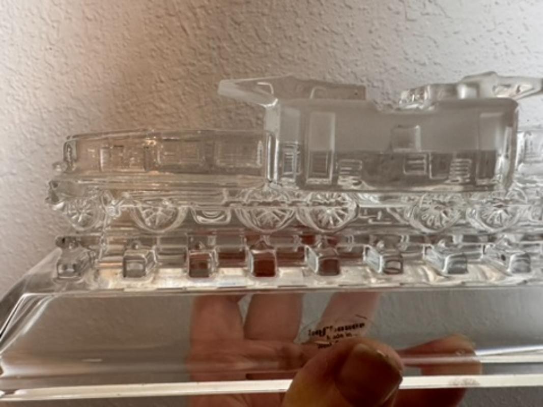 Vintage Hofbauer Crystal Orient Express Model Locomotive Figurine Desk Decor