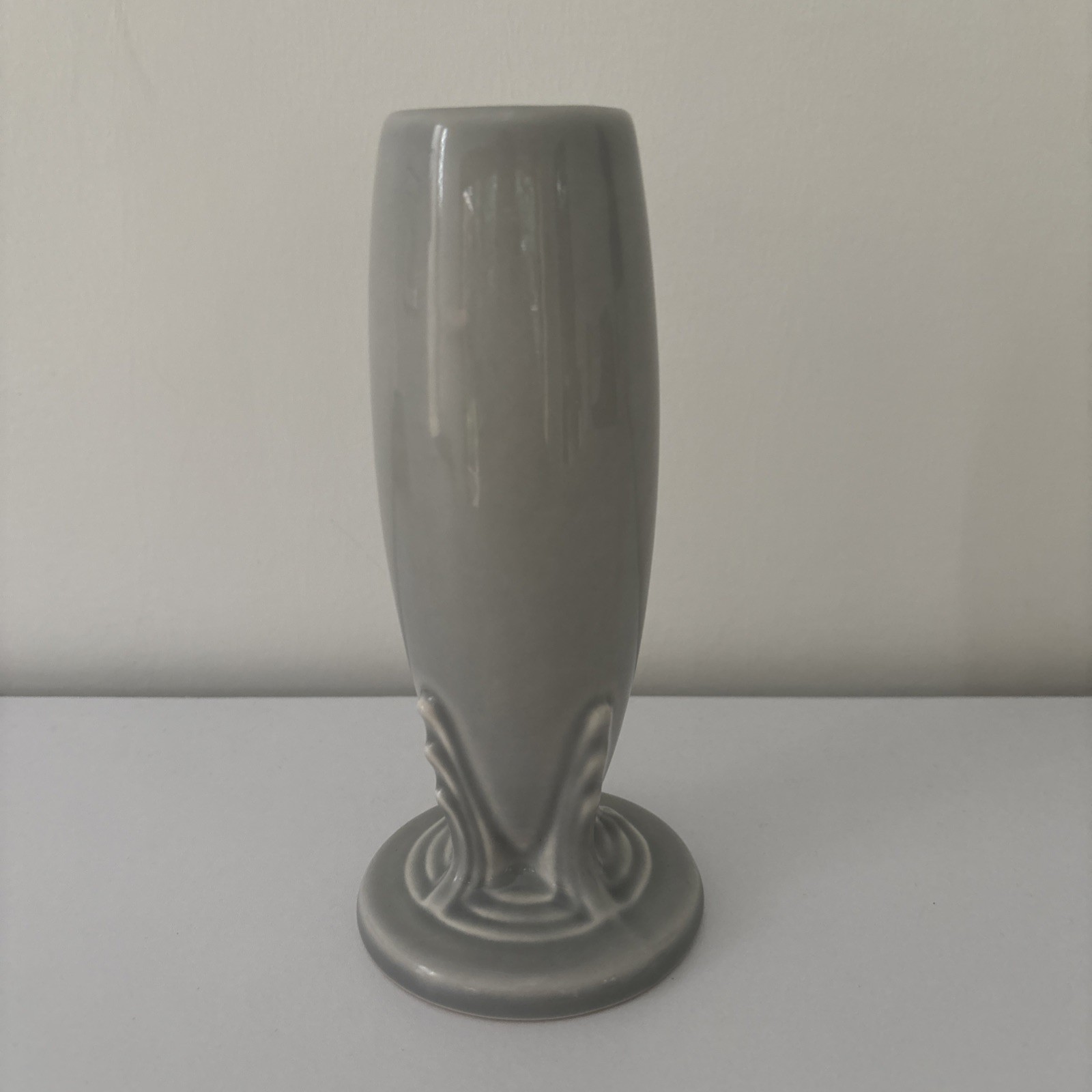 Fiesta Bud Vase in Pearl Gray | Fiestaware Small Flower Display | Retired Color