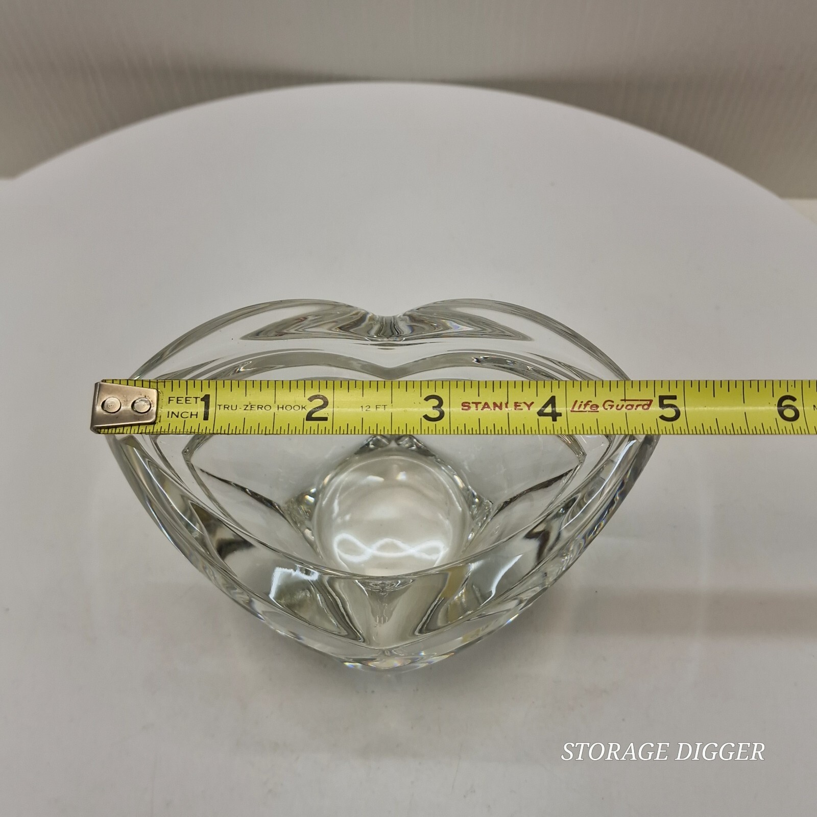 Vintage Mikasa Deco Crystal Glass Votive Tealight V-Shape Candle Holder 4.75 in