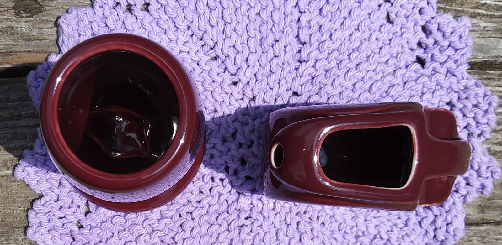Fiestaware Cinnabar Bud Vase & Mini Disk Pitcher, Never Used Fiesta
