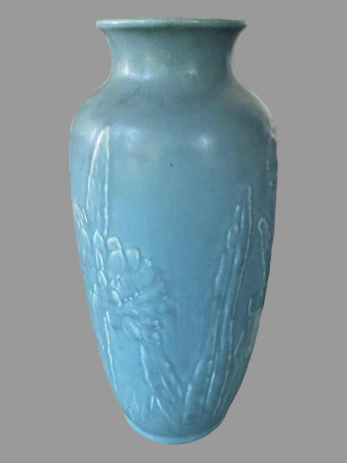1945 Rookwood Art Pottery Floral Embossed Decorated 11.75″ Lamp Base 6870 Vase