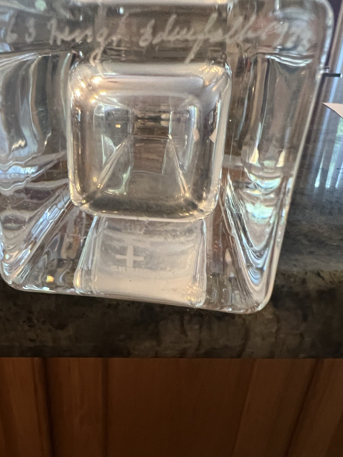 Skruf Full Lead Crystal Vase 81/4 Sweden A 408 Signed Edenfalk Bengt