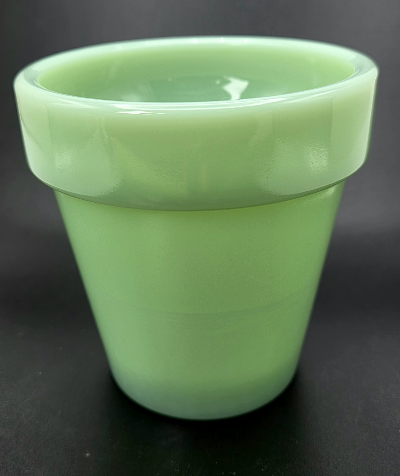 Collectible Mosser Glass Jadeite/Green Flower Planter 4” Pot Indoor/Outdoor 2026