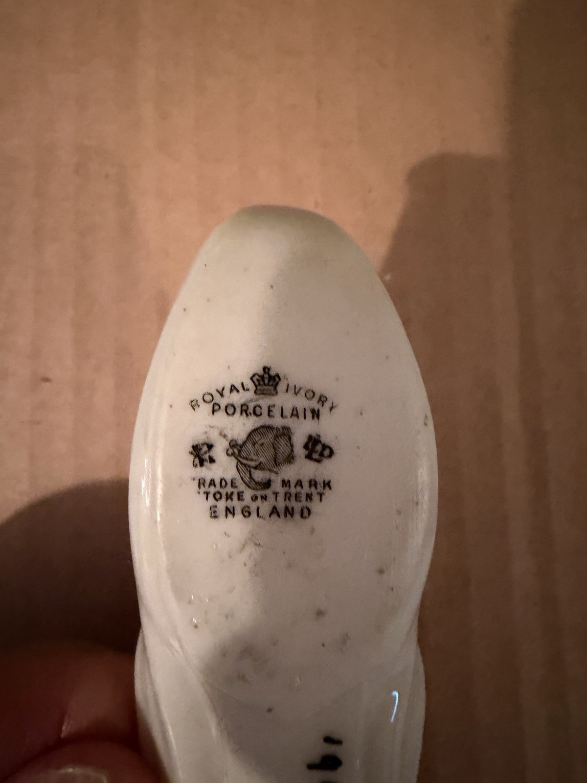 Vintage British Worcestershire Crested China Shoe Slipper Collectable