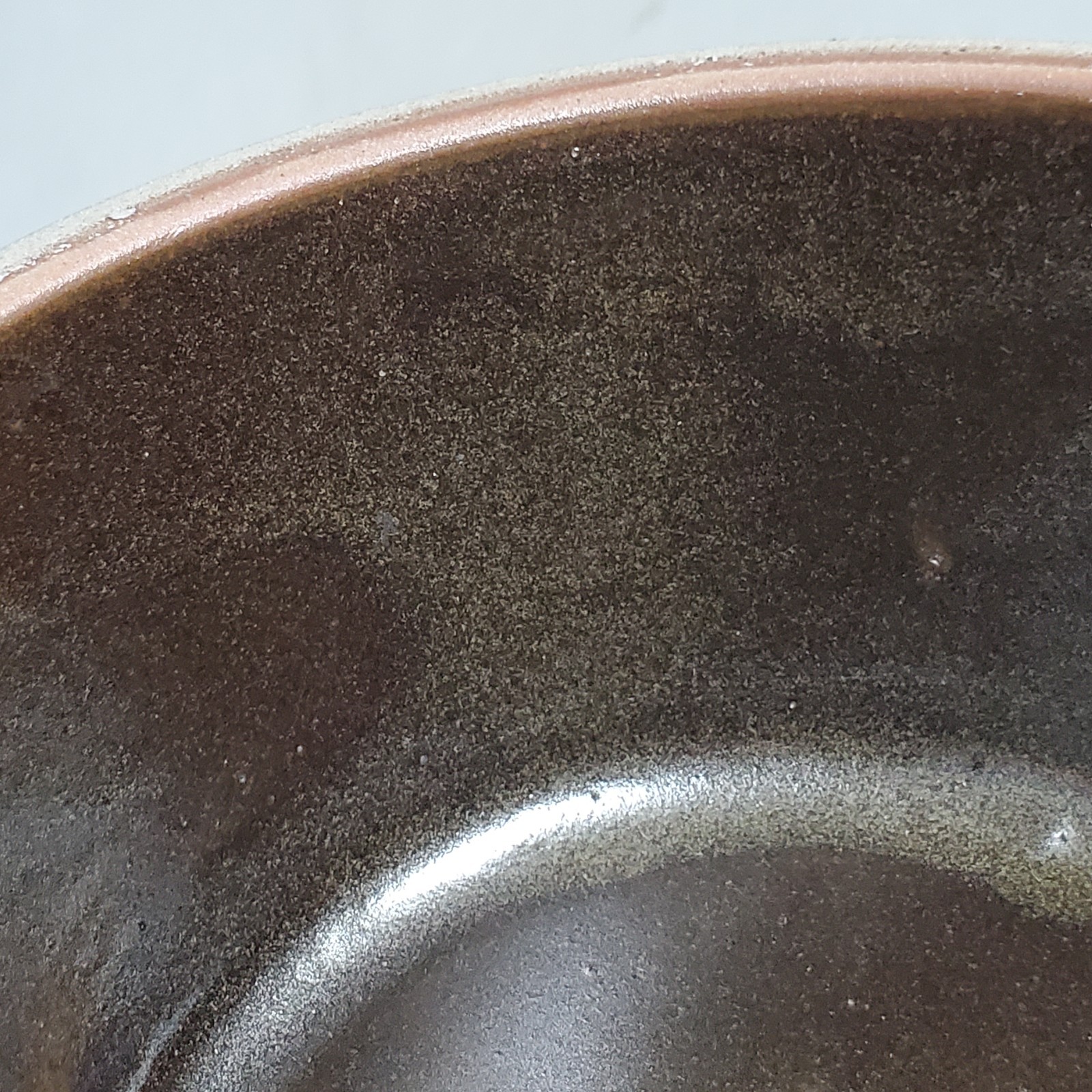Beaumont Pottery York Maine Salt Glazed Crock Sm Bowl Cobalt Blue Winged Heart