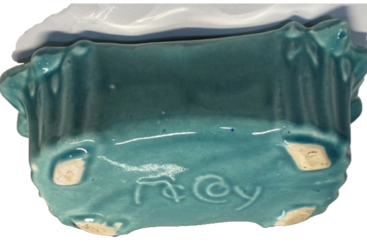 Vintage McCoy~ Rectangle Planting Dish~Turquoise Blue Teal~9.25 x 5 in~LAST ONE