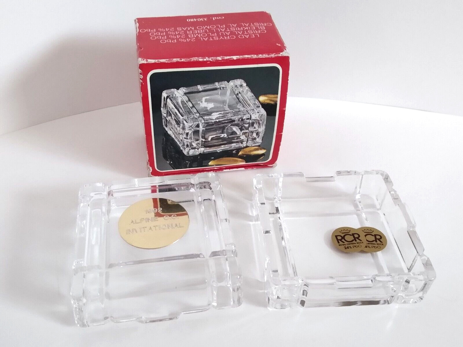 RCR Royal Crystal Rock Scatola Cuba 1992 Alpine C.C. Invitational Clear Box