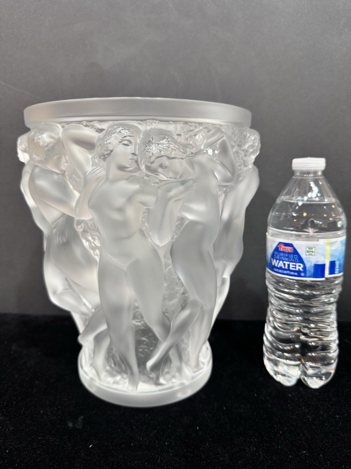 Lalique 9.5” Bacchantes Vase Nude Women MINT Condition w/Box Retail $5,600