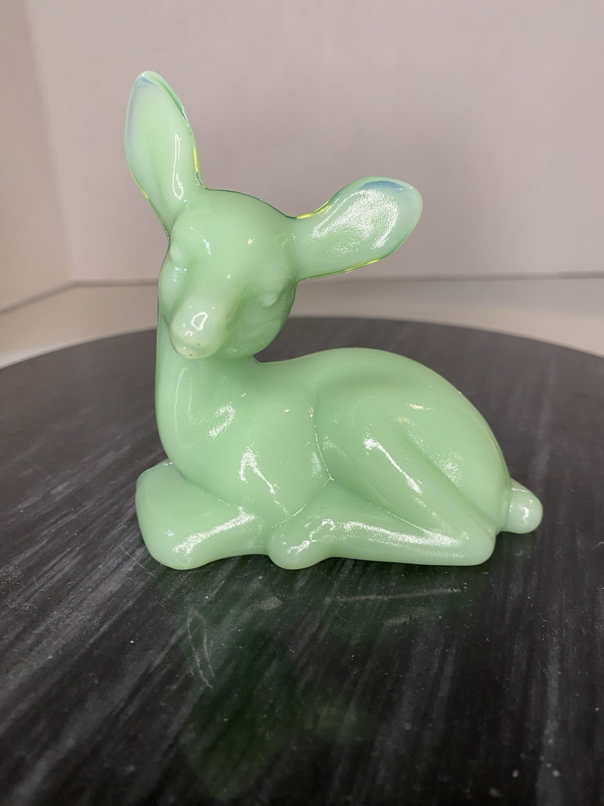 Mosser Glass USA – Jade Green FAWN Deer Jadeite