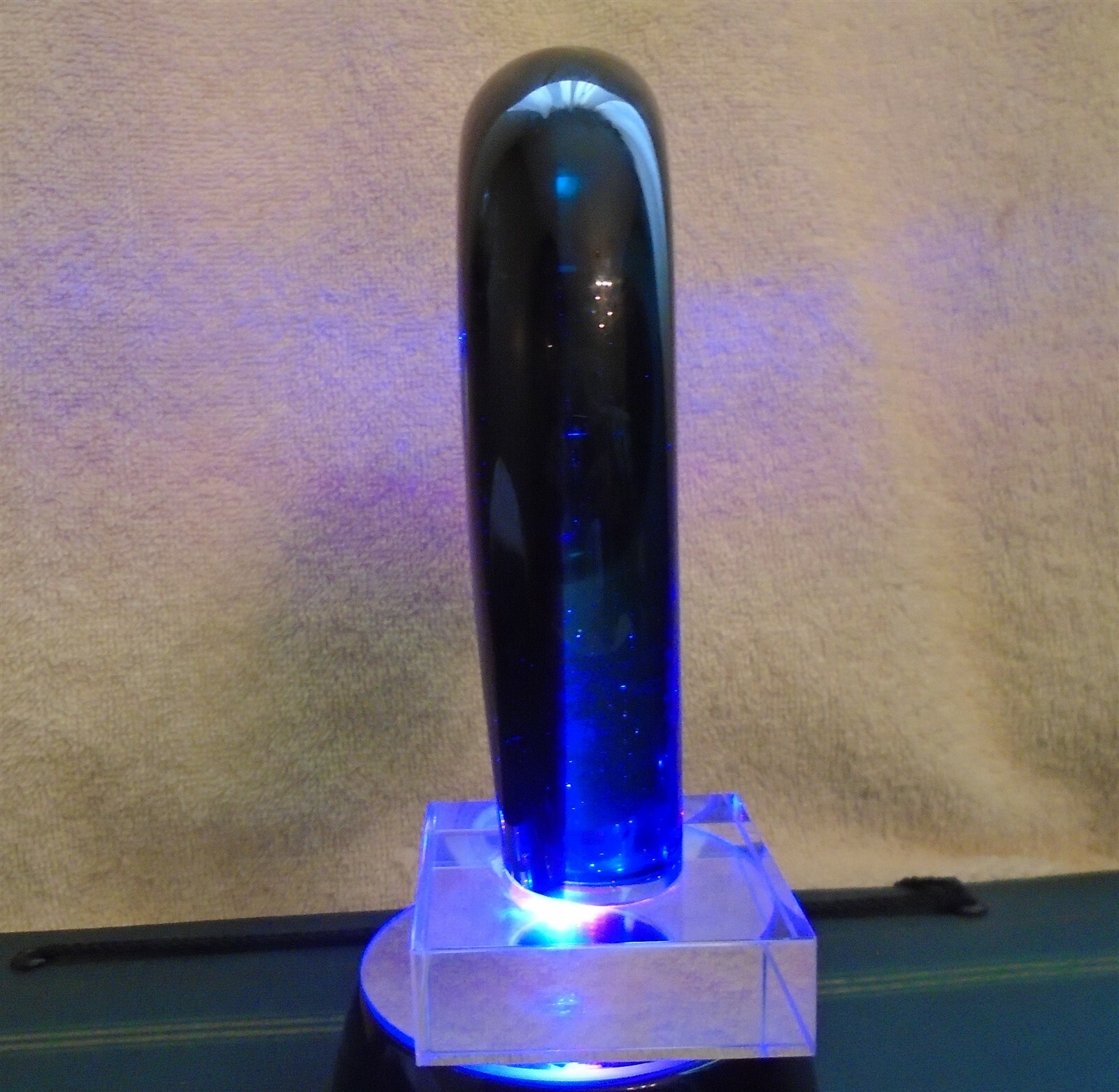 Vintage Murano Glass Free Form Abstract Sculpture on Base 6 1/2 Inches Tall