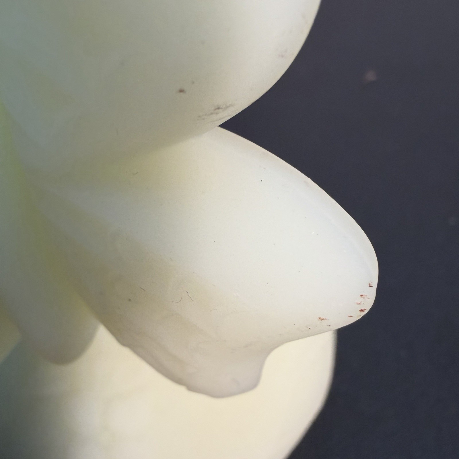 Fenton Uranium Custard Milk Glass Butterfly Ring Holder Tree Glows AS IS CHIP