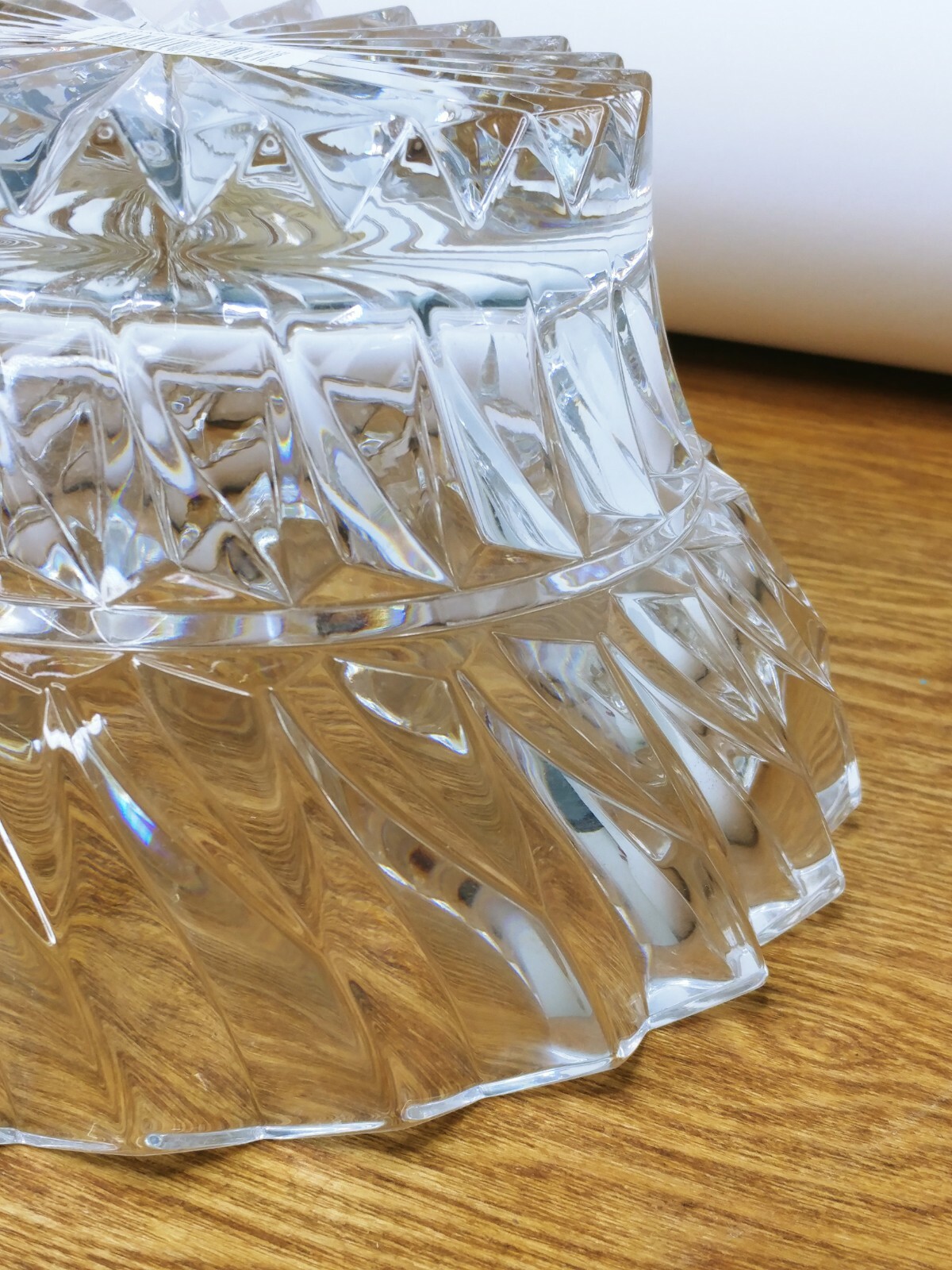 Mikasa Rainier Collectible Cut Lead Crystal Swirl Pattern 9” Fruit Bowl